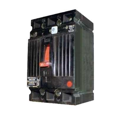 THED GE three pole circuit breaker